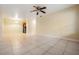 Spacious living area with tile floors and ceiling fan at 5221 Bayshore Blvd # 37, Tampa, FL 33611