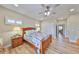 Spacious bedroom with light flooring and a double door closet at 676 Allegheny Dr, Sun City Center, FL 33573