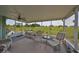 Relaxing screened porch overlooking a lush golf course at 676 Allegheny Dr, Sun City Center, FL 33573