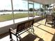 Spacious screened patio overlooking lake at 8408 Canterbury Lake Blvd, Tampa, FL 33619