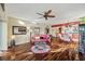 Spacious living room with hardwood floors and a comfortable couch at 960 Starkey Rd # 5301, Largo, FL 33771