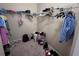 Large walk in closet with shelving and hanging rods at 9822 Carlsdale Dr, Riverview, FL 33578