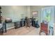 Functional home office with built-in cabinetry and wood floors at 12113 Marblehead Dr, Tampa, FL 33626