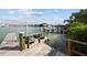 Dock with two jet skis and calm water views at 12116 Lagoon Ln, Treasure Island, FL 33706
