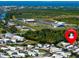 Aerial view showing property location within a residential waterfront community at 170 S Saint Thomas Cir, Apollo Beach, FL 33572
