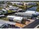 Aerial view of waterfront community with several manufactured homes at 170 S Saint Thomas Cir, Apollo Beach, FL 33572
