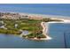 Aerial perspective of a tranquil island with lush vegetation and sandy shores at 170 S Saint Thomas Cir, Apollo Beach, FL 33572