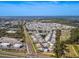 Aerial view of sprawling mobile home community by the ocean at 170 S Saint Thomas Cir, Apollo Beach, FL 33572