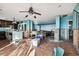 Kitchen undergoing renovation with new tile floor at 1836 Venetian Point Dr, Clearwater, FL 33755