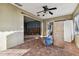 Under construction sunroom with tiled floor at 1836 Venetian Point Dr, Clearwater, FL 33755