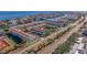 Wide aerial view showing location near water at 262 Madeira Cir, Tierra Verde, FL 33715