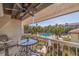 Enjoy the view from this private balcony with pool access at 262 Madeira Cir, Tierra Verde, FL 33715