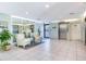 Lobby with comfortable seating and elevators at 660 Island Way # 1005, Clearwater Beach, FL 33767