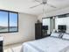 Main bedroom with water views and mirrored closet at 660 Island Way # 1005, Clearwater Beach, FL 33767