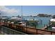 Boats docked at a marina with city skyline in the background at 660 Island Way # 1005, Clearwater Beach, FL 33767