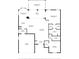 Floor plan showing a 2 bedroom, 2 bath home with garage and screened porch at 1116 Flora Vista St, Trinity, FL 34655