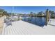 Spacious boat dock with two benches overlooking the water at 1621 Watermark Ne Cir # 1621, St Petersburg, FL 33702