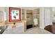 Spa-like bathroom with soaking tub, walk-in shower, and stained glass at 2357 Emerald Lake Dr, Sun City Center, FL 33573