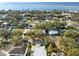 Aerial view showcasing a house's prime waterfront location at 3613 S Gardenia Ave, Tampa, FL 33629