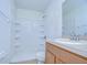 Clean bathroom with shower and vanity at 37650 Aaralyn Rd, Zephyrhills, FL 33542