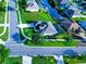 High-angle view of a house, driveway, and surrounding neighborhood at 8610 Quinn Ct, North Port, FL 34287