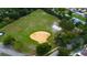 Aerial view of baseball field in park at 8727 Huntfield St, Tampa, FL 33635