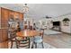 Open concept living room with dining area and hardwood floors at 1985 Byram Dr, Clearwater, FL 33755
