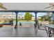 Covered patio overlooking a refreshing pool at 1985 Byram Dr, Clearwater, FL 33755