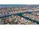 Aerial view highlighting the property's waterfront location and canal access at 207 8Th E St, Tierra Verde, FL 33715