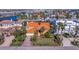 Aerial view of house, pool and boat dock at 207 8Th E St, Tierra Verde, FL 33715