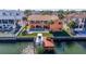 Property view from above showcasing water access at 207 8Th E St, Tierra Verde, FL 33715