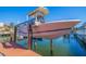 Close-up view of a boat lift on a dock at 207 8Th E St, Tierra Verde, FL 33715