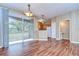 Dining area with sliding glass doors to the patio at 2131 Golden Oak Ln, Valrico, FL 33594