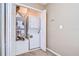 Stackable washer and dryer in dedicated laundry closet at 2131 Golden Oak Ln, Valrico, FL 33594