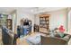Bright home office features built-in shelving and hardwood floors at 3314 W Barcelona St, Tampa, FL 33629