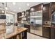 Modern kitchen with stainless steel appliances and granite island at 3314 W Barcelona St, Tampa, FL 33629