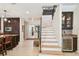 Kitchen features granite countertops, dark wood cabinets, and stainless steel appliances at 3314 W Barcelona St, Tampa, FL 33629