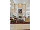 Living room with fireplace and high ceilings at 3314 W Barcelona St, Tampa, FL 33629