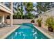Serene pool with patio and lush landscaping at 3314 W Barcelona St, Tampa, FL 33629