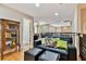 Cozy sitting area with leather couch and hardwood floors at 3314 W Barcelona St, Tampa, FL 33629