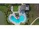 Overhead view of community pool and green space at 34196 Polacca Ln, Wesley Chapel, FL 33543