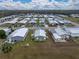 Bird's-eye view of the home and surrounding neighborhood at 35921 Hermoso Ln, Zephyrhills, FL 33541