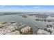 Aerial view of waterfront property with marina at 425 150Th Ave # 2401, Madeira Beach, FL 33708