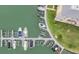 Aerial view of boat slips and marina at 425 150Th Ave # 2401, Madeira Beach, FL 33708