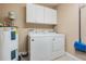 Laundry room with washer, dryer, and cabinets at 425 150Th Ave # 2401, Madeira Beach, FL 33708