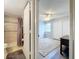 Small condo bathroom with shower and tile at 4507 S Oak Dr # P71, Tampa, FL 33611