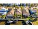 Aerial showing waterfront homes and private docks at 5606 Seagrass Pl, Apollo Beach, FL 33572