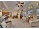 Open living room showcasing a cozy seating area and high ceilings at 5606 Seagrass Pl, Apollo Beach, FL 33572