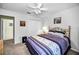 Bright bedroom with a double bed and ceiling fan at 1215 Dustan Pl, Trinity, FL 34655