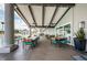 Covered patio with tables and chairs, offering a relaxing space at 1215 Dustan Pl, Trinity, FL 34655